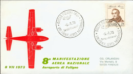 1973-per La VIII^manifestazione Aerea Nazionale Aeroporto Di Foligno - Airmail