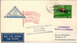 1960-San Marino Aerogramma Cartoncino Diretto In Germania Bollo Luftsportring Aa - Covers & Documents