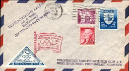 1960-U.S.A. Diretto In Germania Bollo Luftsportring Aalen 25.8.1960 Eroffnung De - Erinnofilia