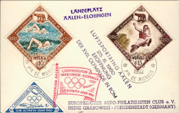 1960-Monaco Cartoncino Diretto In Germania Bollo Luftsportring Aalen 25.8.1960 E - Airmail