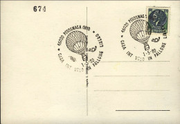 1980-cartolina Manifestazione Aerostatica Internazionale Cachet Pegognaga (MN) G - Luftpost
