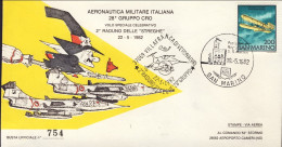 1982-San Marino Aerogramma Dell'aeronautica Militare Italiana Volo Speciale Cele - Airmail