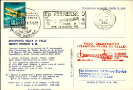 1982-San Marino Aerogramma Cartolina 5 Anniversario Della Fondazione Del Museo S - Poste Aérienne