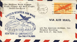 1947-U.S.A. Pan American World Airways I^volo Around The World New York San Fran - Other & Unclassified