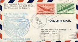 1947-U.S.A. Pan American World Airways I^volo San Francisco Honolulu Guam-Calcut - Otros & Sin Clasificación