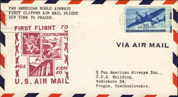 1946-U.S.A. Pan American World Airways I^volo New York Praga - Otros & Sin Clasificación