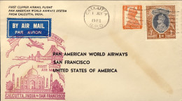 1947-India I^volo Pan American World Airways Calcutta San Francisco - Other & Unclassified