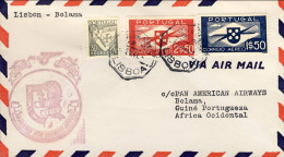 1941-Portogallo I^volo Pan American World Airways Lisbona Bolama - Covers & Documents