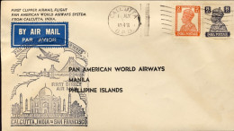 1947-India Della Pan American World Airways Volo Calcutta India-Manila Filippine - Philippinen
