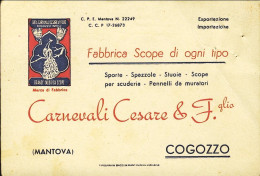 1952-con Intestazione Pubblicitaria "Fabbrica Scope Cogozzo Mantova" - Werbepostkarten