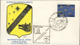 1974-per Il 4^ Raduno Aerosiluranti Manifestazione Aerea Cielo Di Pisa Del 29 Se - Poste Aérienne