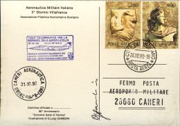 Vaticano-1990 Cartolina Commemorativa 80^ Anniversario Concorsi Aerei Di Verona, - Airmail