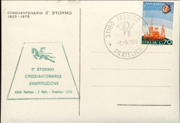 1975-cartolina Commemorativa Cinquantenario Costituzione 2^ Stormo Torino 7 Sett - 1971-80: Marcophilia