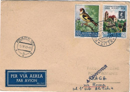 1960-San Marino Aerogramma I^volo Alitalia Roma Praga Del 5 Aprile - Luftpost