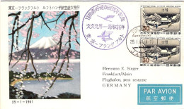 1961-Giappone Japan Volo Lufthansa Tokyo Francoforte Del 25 Gennaio - Altri & Non Classificati