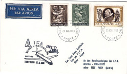 Vaticano-1968 Diretto In Austria Con Linee Aeree Austriache Volo Per L'I.F.A. Ro - Airmail
