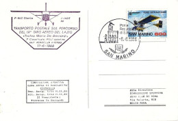 1988-San Marino Aerogramma Roma Air Show 30928 Trasporto Postale Sul Percorso De - Poste Aérienne