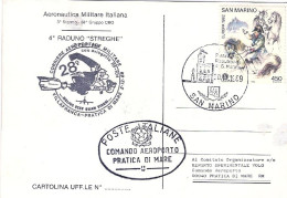 1989-San Marino Aerogramma Cartolina Dell'aeronautica Militare Italiana Corriere - Luchtpost