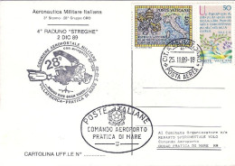 Vaticano-1989 Cartolina Dell'aeronautica Militare Italiana Corriere Aeropostale  - Luftpost