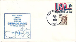 1983-U.S.A. Primo Servizio Postale Pan Am New York Milano Del Primo Luglio - Other & Unclassified
