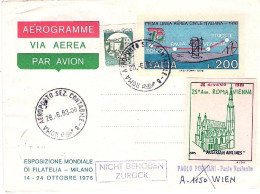 1983-con Erinnofilo 25^ Anniversario Volo Roma Vienna Con Austrian Airlines Del  - 1981-90: Storia Postale