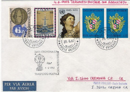 Vaticano-1983 Trasporto Postale Con Aerostato Cremona Crema Del 4 Giugno + Erinn - Airmail