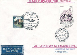 1983-Vaticano Aerogramma Volo Speciale In Formazione Per Il Cinquantenario Della - Poste Aérienne