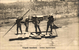 1911/12-"Guerra Italo-Turca,Tripoli Inondata Zattera Improvvisata" - Libye