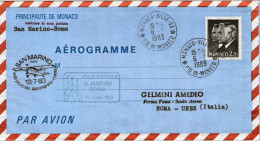 1983-Monaco Volo Postale San Marino Roma Del 13 Luglio - Poste Aérienne