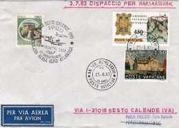 1983-Vaticano Aerogramma Volo Speciale In Formazione Per Il Cinquantenario Della - Luchtpost