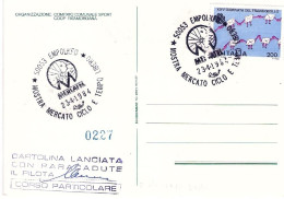 1984-cartolina Illustrata + Cachet Mercatel Empoli Mostra Mercato Ciclo E Tempo  - 1981-90: Marcophilia