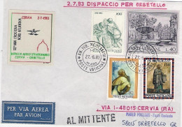 Vaticano-1983 50^ Anniversario Trasvolata Nord Atlantica Dispaccio Aereo Straord - Airmail