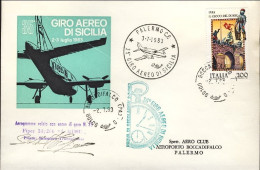 1983-per Il 35^ Giro Aereo Di Sicilia Bollo Verde Prova Di Regolarita' 2 Luglio - Airmail