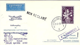 1959-Belgique Belgium Belgio Cat.Pellegrini N.928 Euro 55, I^volo Lufthansa Fran - Brieven En Documenten