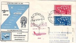 1963-Lufthansa LH 648 Roma New Delhi Del 6 Settembre - Airmail