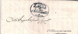 1844-Lombardo Veneto Lettera Con Testo Bollo Ovale Direzione Degli Spedali Ed Un - 1. ...-1850 Prephilately