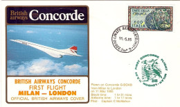 1985-I^volo Concorde Milano Londra Del 11 Maggio - Airmail