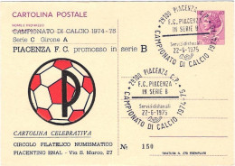 1975-cartolina Postale Celebrativa Tiratura 270 Esemplari Numerati "campionato D - Entiers Postaux