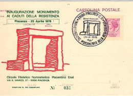 1976-cartolina Postale L.40 Edizione Numerata Di 300 Esemplari Inaugurazione Mon - Postwaardestukken