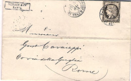 1876-France Francia Lettera Diretta In Italia Affrancata 30c. Cerere - 1871-1875 Ceres