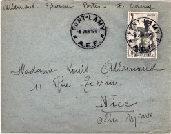 1951-Africa Equatoriale Francese Lettera Diretta In Francia Affrancata Fr. 10 Is - Briefe U. Dokumente