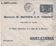 1927-Madagascar Lettera Diretta In Francia Affrancata 50c. Isolato - Autres & Non Classés