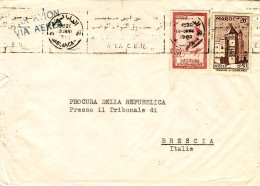 1960-Marocco Lettera Aerea Del Consolato D'Italia A Casablanca Diretta In Italia - Maroc (1956-...)