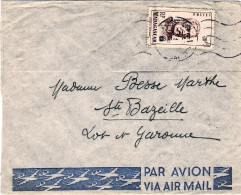 1952-Madagascar Lettera Diretta In Francia Affrancata Fr. 10 Isolato - Autres & Non Classés