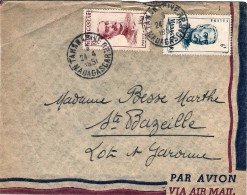 1951-Madagascar Lettera Diretta In Francia Affrancata Con Due Commemorativi - Andere & Zonder Classificatie