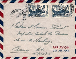 1950-Camerun Lettera Diretta In Francia Affrancata Con Due Commemorativi - Briefe U. Dokumente