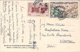 1951-Africa Occidentale Francese "nave Provence Da 20.000 T" Diretta In Italia A - Cartas & Documentos