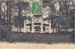 1908-Indocina Francese Cartolina "Sontay Pagode" Viaggiata - Lettres & Documents