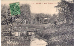 1908-Indocina Francese Cartolina "Tonkin Hanoi Jardin Botanique" Viaggiata - Covers & Documents