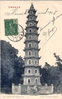 1908-Indocina Francese Cartolina "Tonkin Tours De Confucius" Viaggiata - Brieven En Documenten